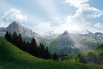 Sommer in Adelboden in der Schweiz