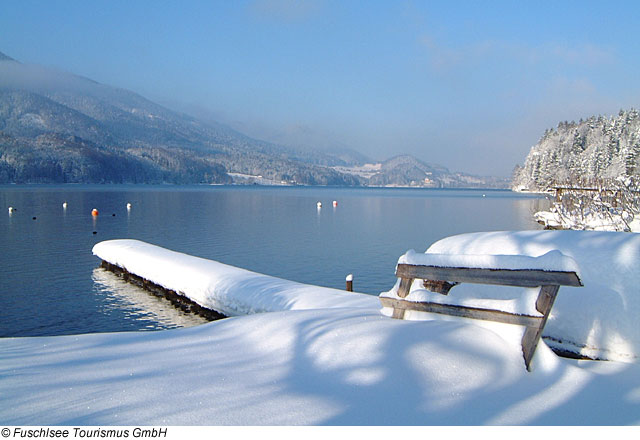 verschneite Winterlandschaft in Fuschl am See